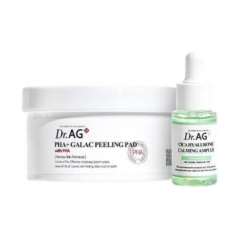 Dr.AG+PHA+ Galac Peeling Pad 40 Pads + Cica Hyaluronic Calming Ampoule 25ml Set