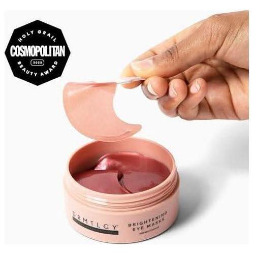 DRMTLGY Brightening Eye Masks 60 Under Eye Patches | Caffeine-Infused Hydration & Puffiness Reduction