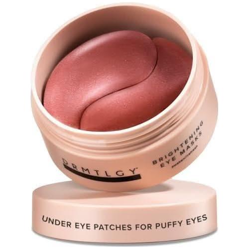DRMTLGY Brightening Eye Masks 60 Under Eye Patches | Caffeine-Infused Hydration & Puffiness Reduction