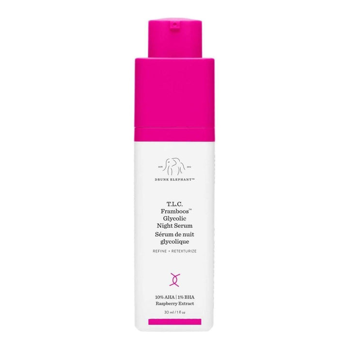 Drunk Elephant T.L.C. Framboos Glycolic Night Serum 30ml | Overnight Brightening & Smoothing