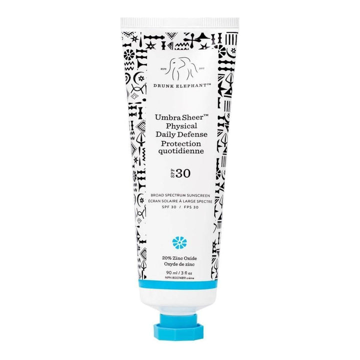 Drunk Elephant Umbra Sheer Physical Daily Defense SPF 30 90ml | Broad-Spectrum UVA/UVB Protection & Antioxidant Care  Lightweight, sheer, and hydrating sun protection for daily use