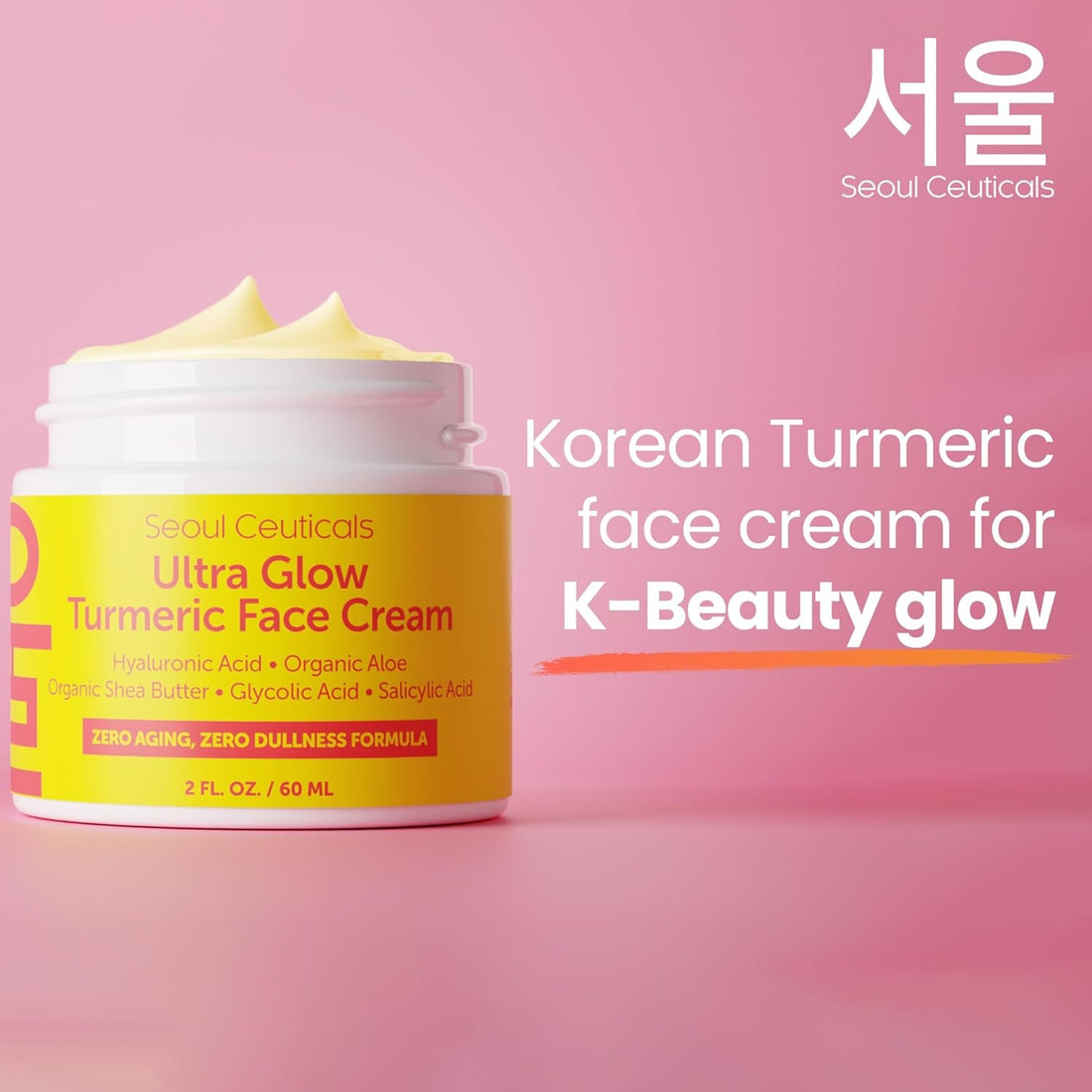 SeoulCeuticals Ultra Glow Turmeric Face Cream – 60ml | The Multi-Action Brightening &  Resurfacing Cream for Dull Ageing Skin