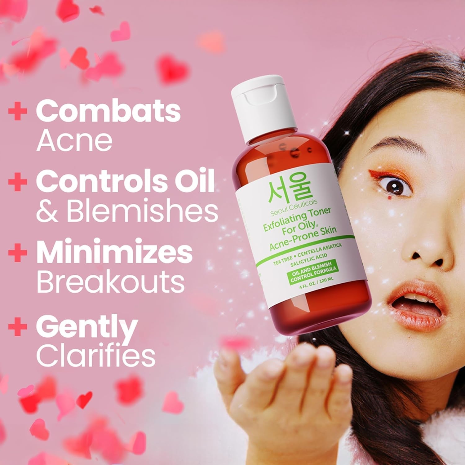 SeoulCeuticals Exfoliating Toner for Oily, Acne-Prone Skin 120ml | Clarifying BHA Toner with Salicylic Acid, Tea Tree & Centella