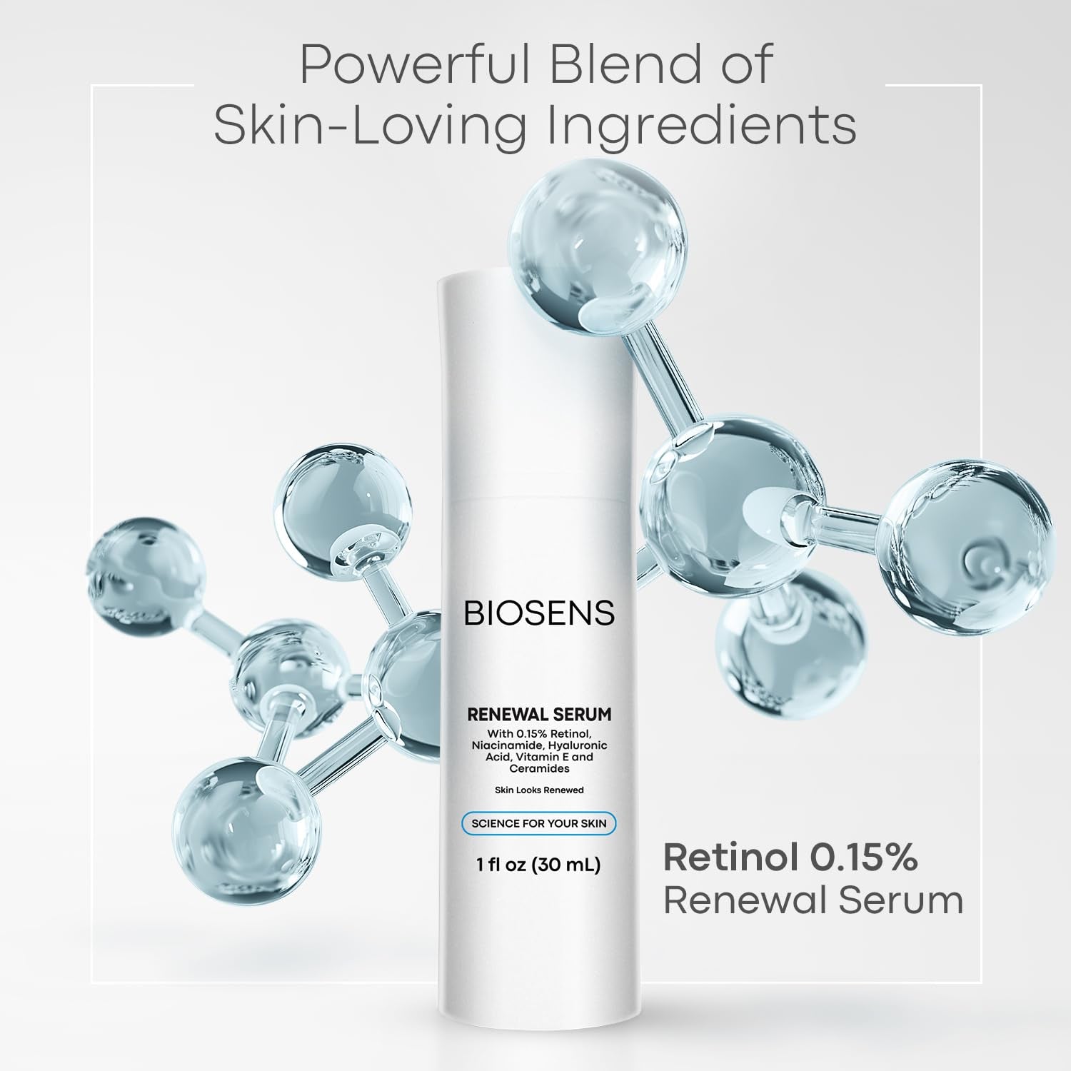 BIOSENS Renewal Serum 30ml | Retinol + Niacinamide for Smooth, Even, Youthful Skin