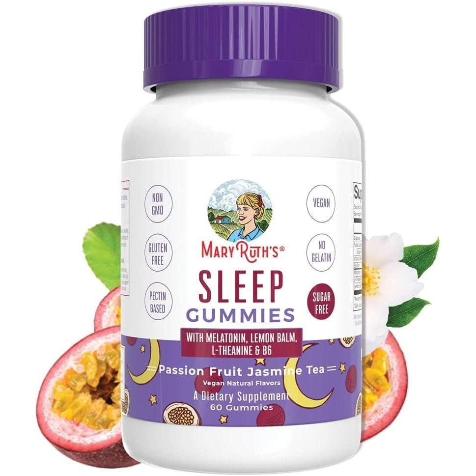 MaryRuth Organics Sleep Gummies  60  Gummies | Vegan Melatonin with L-Theanine & Lemon Balm for Restful Sleep