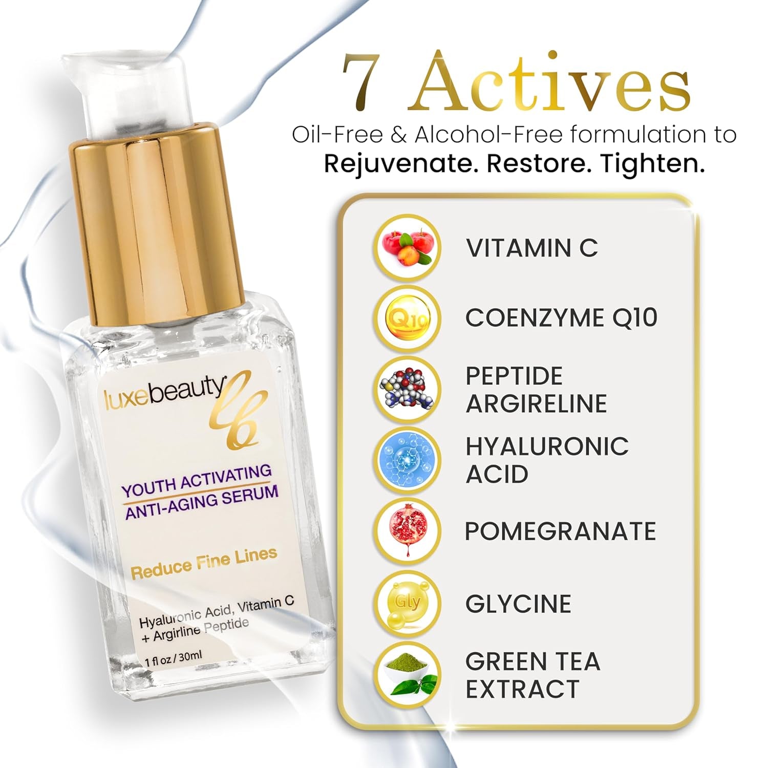 Luxe Beauty Youth Activating Anti-Aging Serum – 30ml | Hydrates, Firms & Reduces Fine Lines