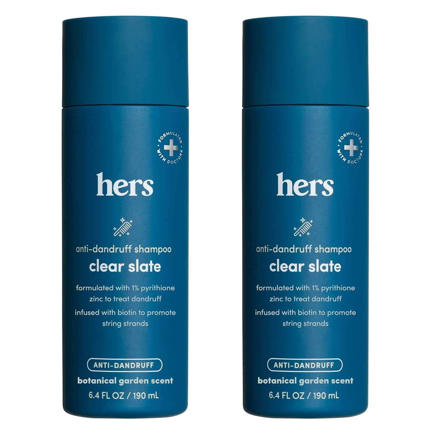 Hers Clear Slate Anti-Dandruff Shampoo 190ml (2 Pack) | Flake Control & Scalp Support for Women