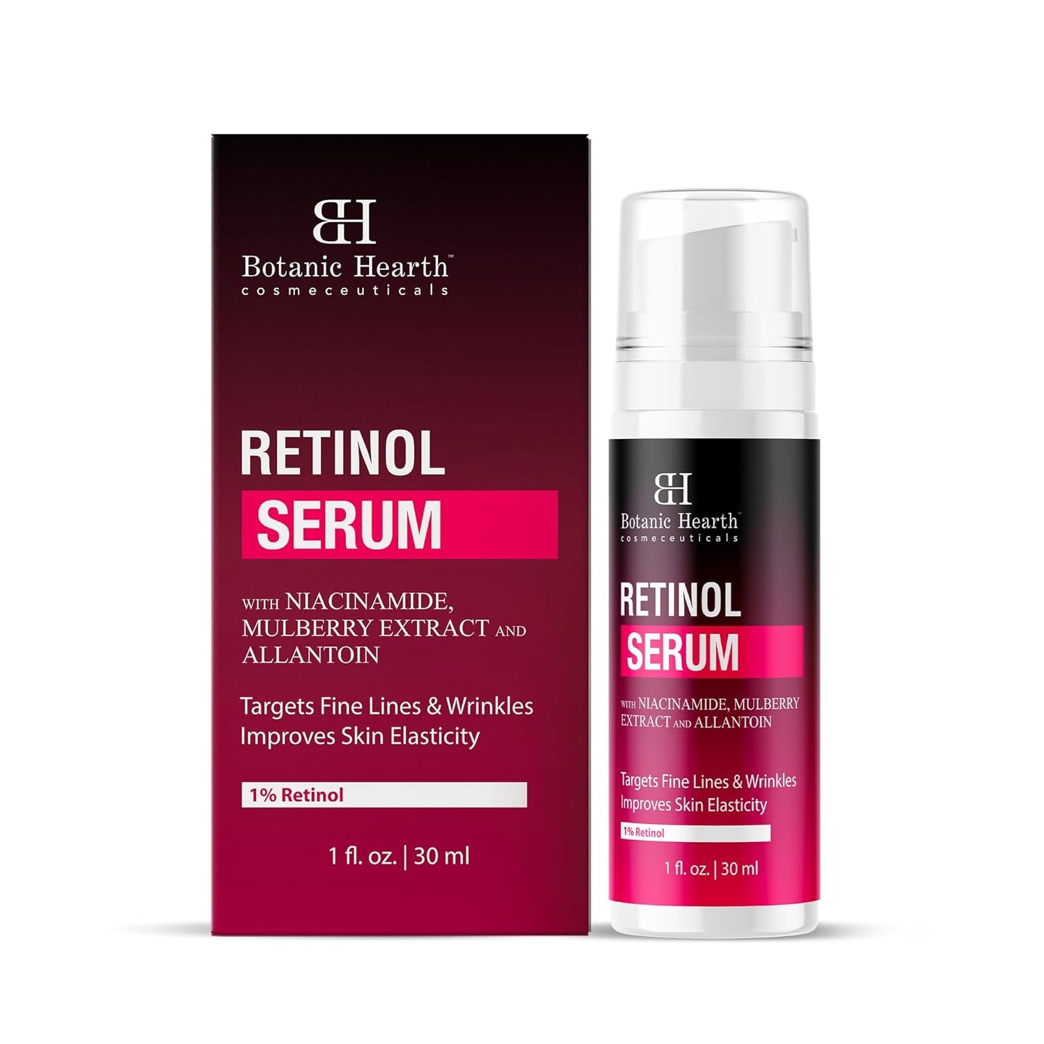 Botanic Hearth Retinol Serum 30ml | Anti-Aging Face Serum with Niacinamide & Mulberry for Firm, Radiant Skin