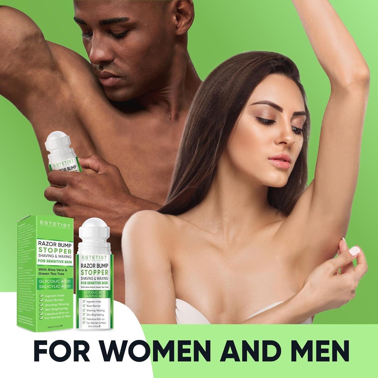 ESTETIST Razor Bump Stopper (Citrus Scent) - 90ml | Ingrown Hair & Razor Burn Solution for Sensitive Skin