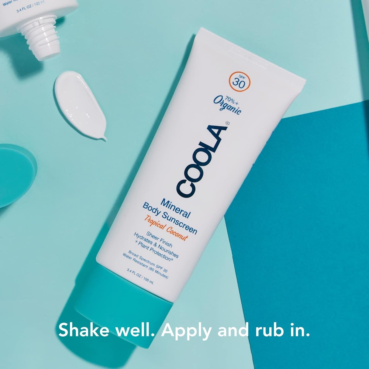 COOLA Mineral Sunscreen SPF 30 148ml Tropical Coconut | Reef-Friendly, Sheer Zinc-Based Protection
