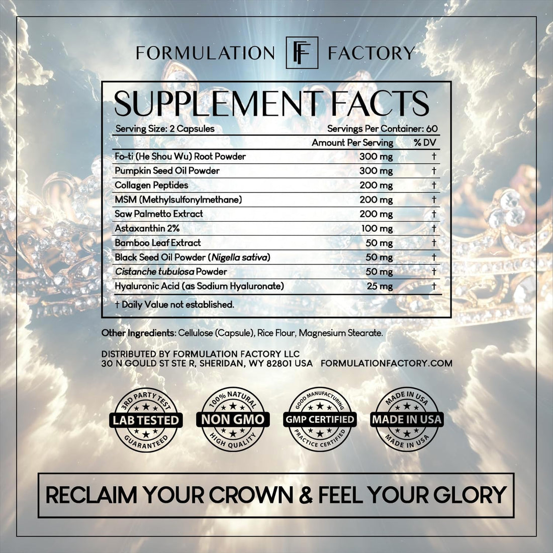 Crown of Glory 10-in-1 Hair Growth Maximizer - 120 Capsules | Thicker Hair, DHT Blocker, Collagen & Scalp Support