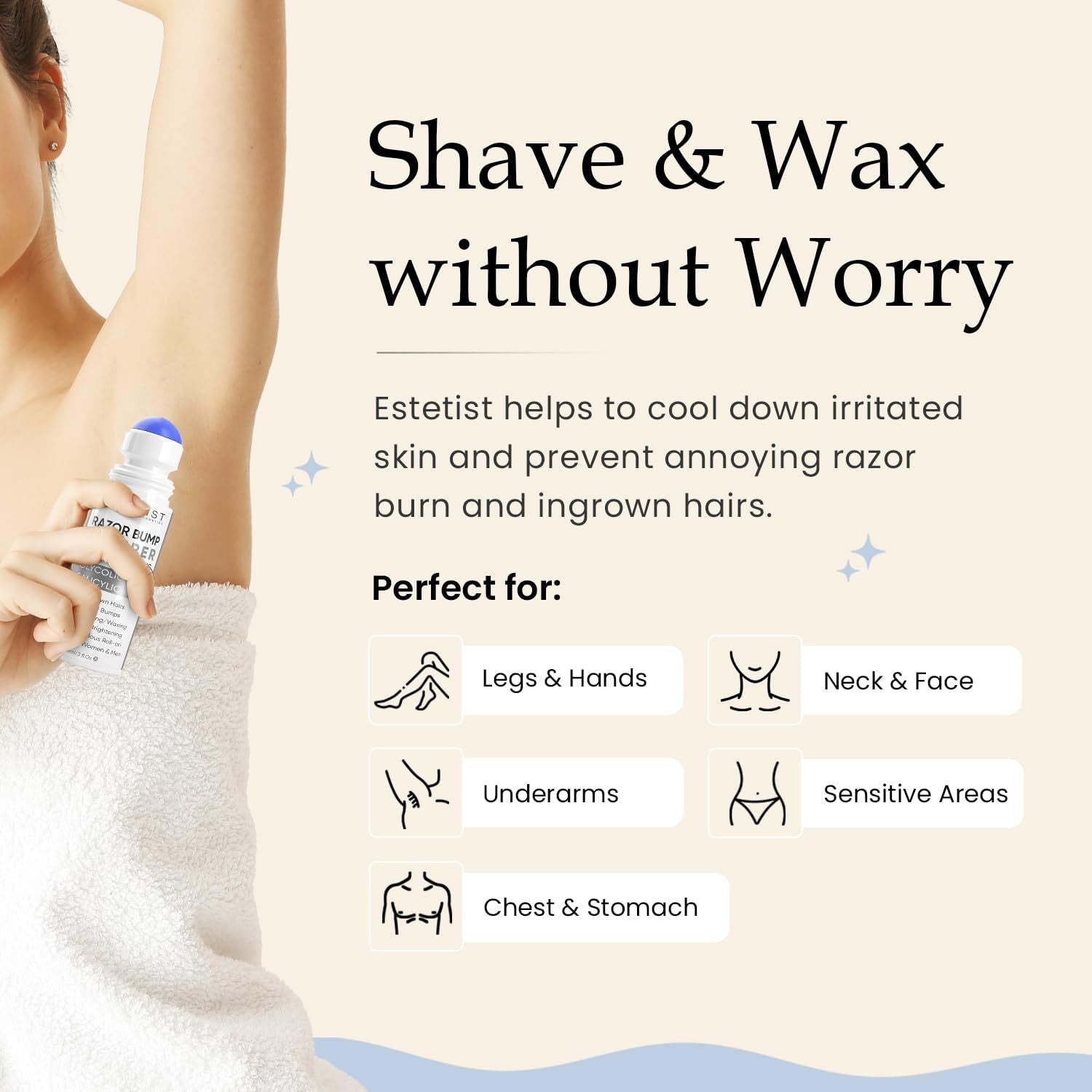 ESTETIST Razor Bump Stopper (Original Scent) - 90ml | Ingrown Hair & Dark Spot Solution