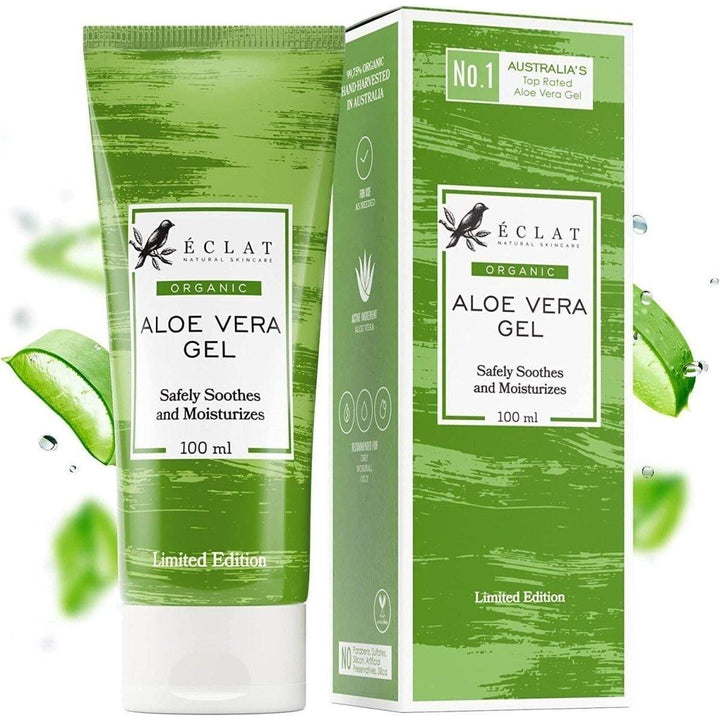 Eclat Pure Aloe Vera Gel: 99.75% Australian Aloe for Face, Hair & Body – 100ml