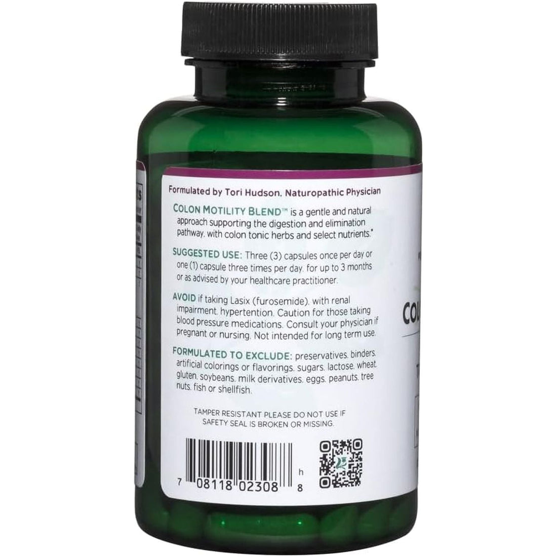 Vitanica Colon Motility Blend 90 Capsules | Natural Digestive & Colon Support for Gentle Elimination