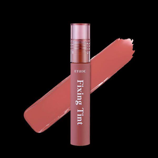 Etude House Fixing Tint in #12 Salmon Brick — The All-Day Velvet Kiss That Stays Put & Feels Comfy