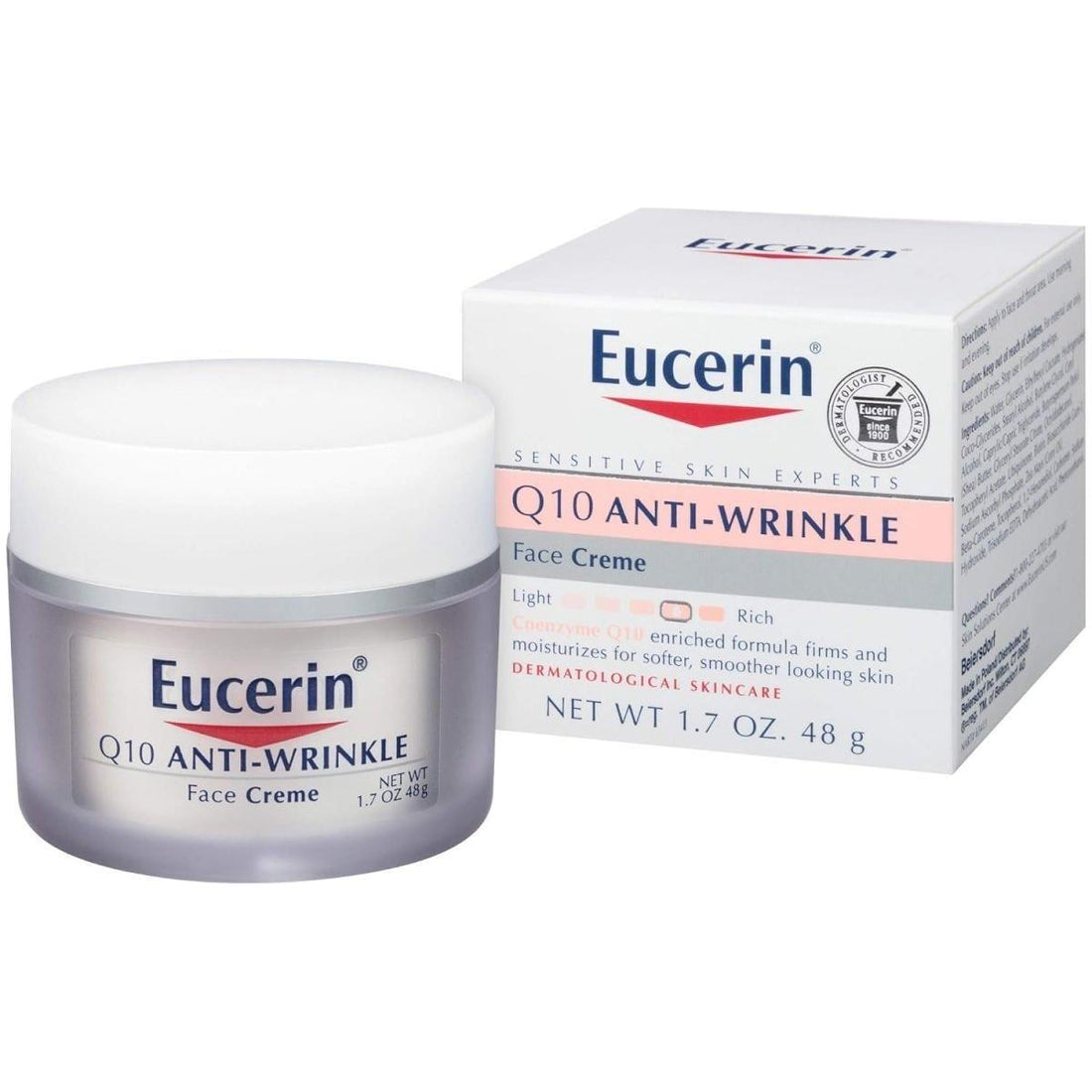 Eucerin Q10 Anti-Wrinkle Face Cream 50ml | A Daily Moisturiser to Reduce Fine Lines & Wrinkles Eucerin