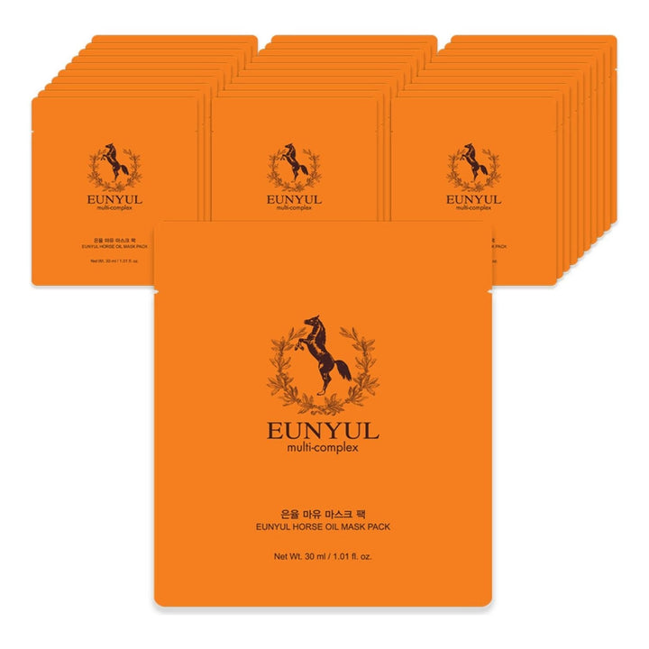 EUNYUL Multi-complex Horse Oil Sheet Mask 30ml x 30ea | Premium Hydration with Jeju Island Horse Oil