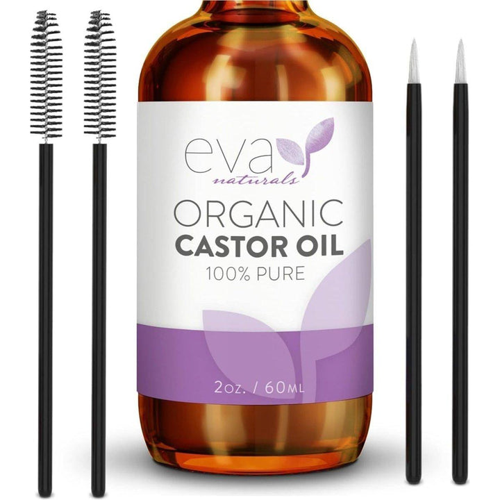 Eva Naturals Organic Castor Oil 60ml | 100% Pure, Cold-Pressed for Thicker Brows, Lashes & Hydrated Skin