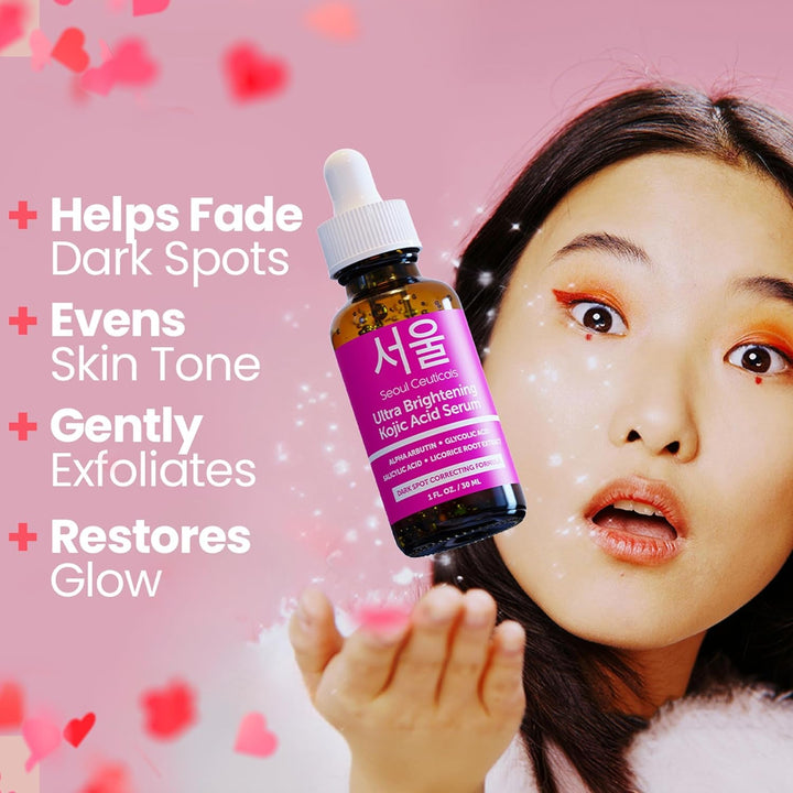 SeoulCeuticals Ultra Brightening Kojic Acid Serum 30ml | Fade Dark Spots & Brighten Skin Tone