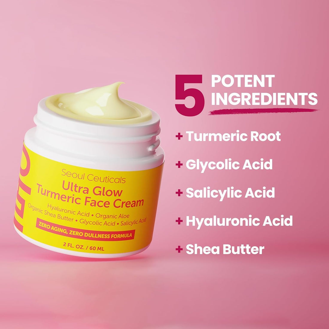 SeoulCeuticals Ultra Glow Turmeric Face Cream – 60ml | The Multi-Action Brightening &  Resurfacing Cream for Dull Ageing Skin