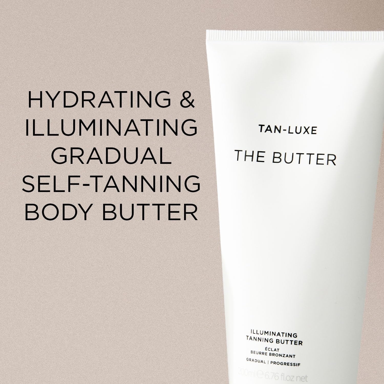 TAN-LUXE The Butter Illuminating Tanning Butter 200ml | Hydrating, Gradual Self-Tan for a Radiant, Golden Glow