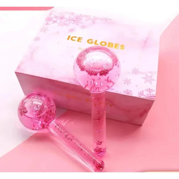Facial Cooling Globes | Crystal Roller Balls for Soothing Face & Eye Massage