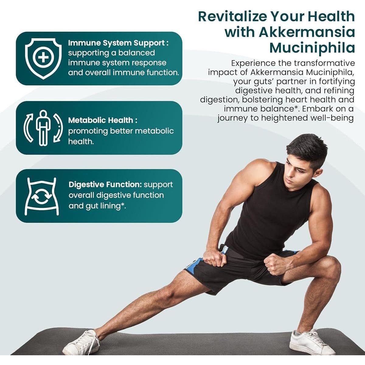 UpNourish Akkermansia Muciniphila - 60 Capsules | Advanced Gut Health & Metabolism Support