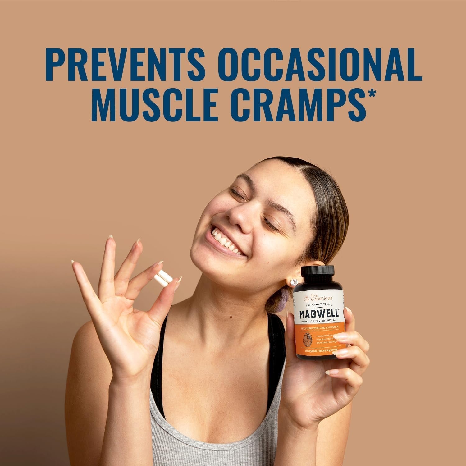 Live Conscious MAGWELL 120 Capsules | 3-in-1 Advanced Formula Build a stronger foundation for your health.