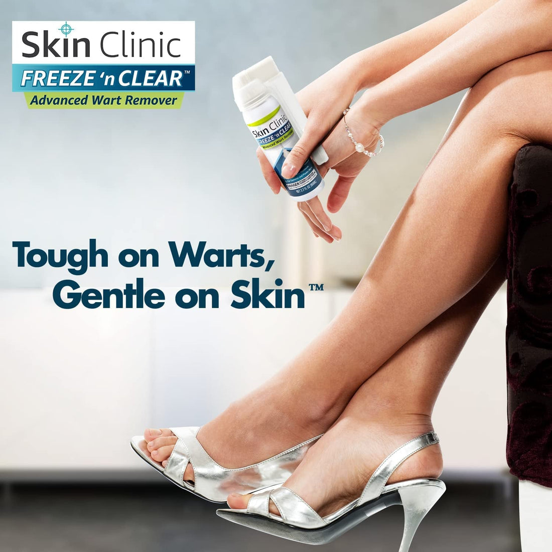 Skin Clinic FREEZE ’n CLEAR Advanced Wart Remover – 80ml | Doctor-Trusted Cryotherapy for Common & Plantar Warts