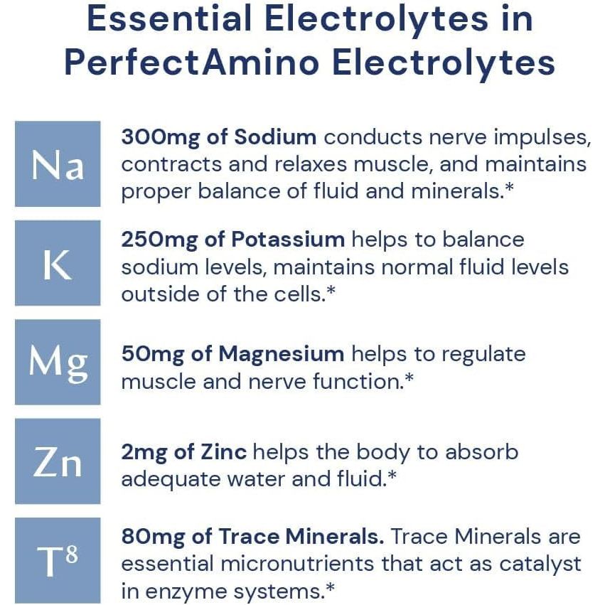 BodyHealth PerfectAmino Electrolytes – 156g (30 Servings) Watermelon | Sugar-Free Hydration + Muscle Support
