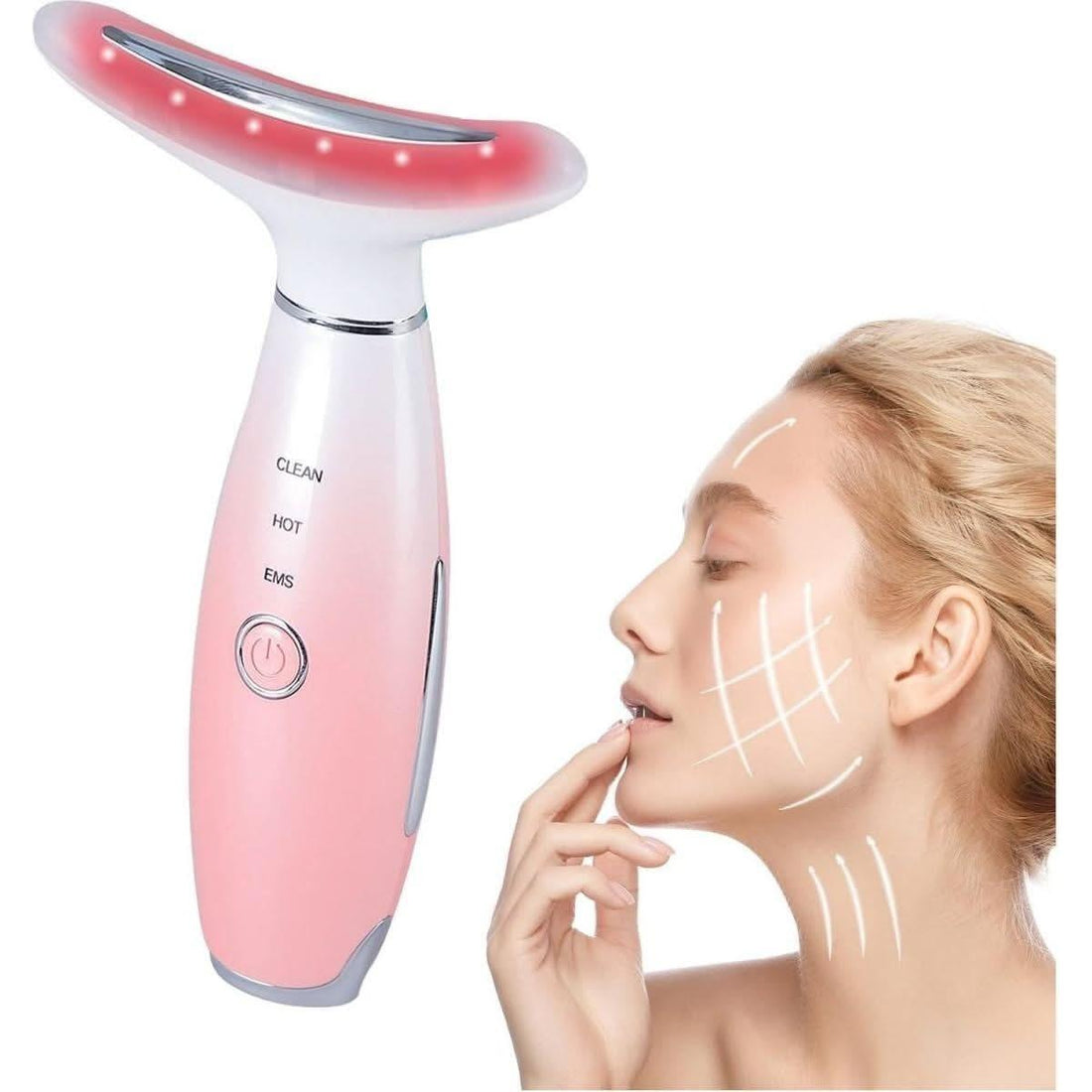Foreverlily Red Light Therapy Wand | Microcurrent & LED Photon Face Massager for Radiant, Youthful Skin 3-in-1 Anti-Aging Technology — Lift, Firm & Glow at Home