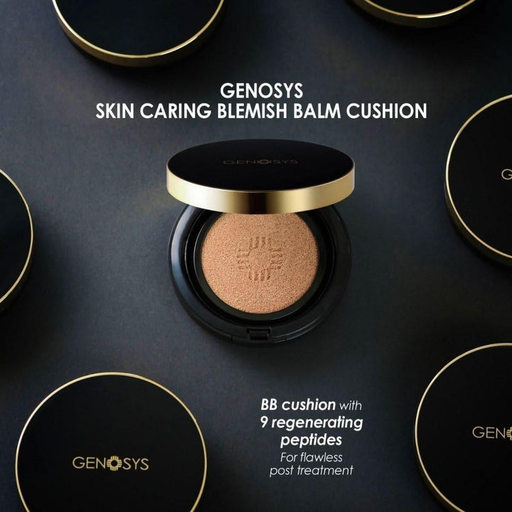 GENOSYS Blemish Balm Cushion SPF50 | Hydrating K-Beauty BB Cushion with Peptides