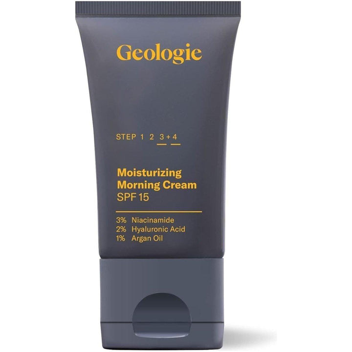 Geologie Men's Face Moisturizer with Anti-Aging SPF - 60ml | Hydrating & Protective