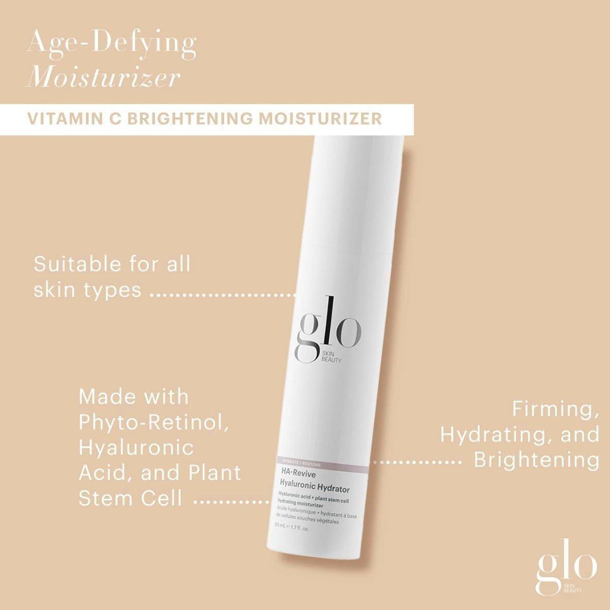 Glo Skin Beauty HA-Revive Hyaluronic Hydrator 50ml | Deep Hydration & Firming Moisturiser for Radiant, Plump Skin