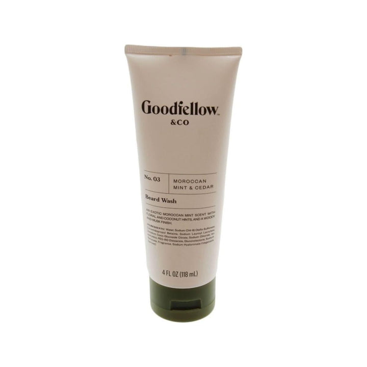 Goodfellow & Co No.03 Moroccan Mint & Cedar Beard Wash 118ml | Gentle Beard Cleanser | Fresh Mint, Cedar & Coconut Aroma