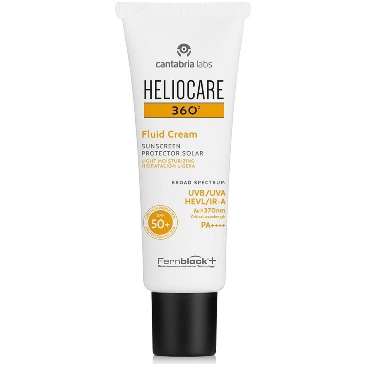 Heliocare 360 Fluid Cream SPF50 | Lightweight Daily Sun Protection with Antioxidant Boost