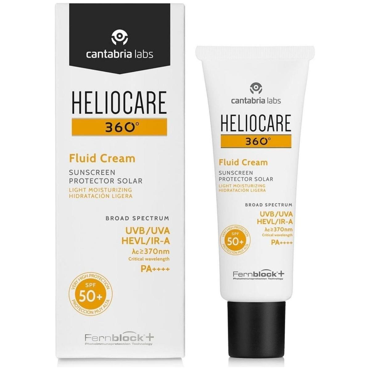 Heliocare 360 Fluid Cream SPF50 | Lightweight Daily Sun Protection with Antioxidant Boost