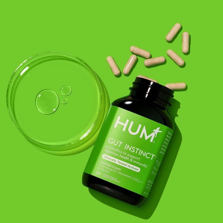HUM Gut Instinct - 30-Day Supply | Vegan Probiotic for Gut Health & Digestion