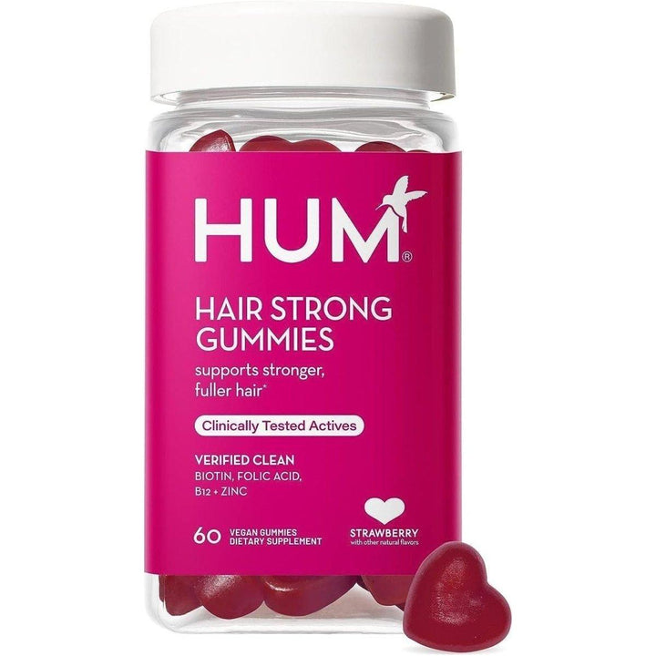 HUM Hair Strong Gummies 60 Gummies | Clinically Proven Hair Growth, Strength & Fullness Support