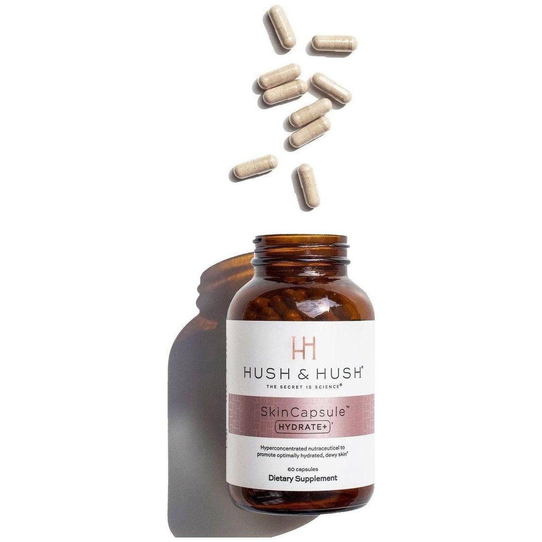 Hush & Hush SkinCapsule HYDRATE+ 60 Capsules Daily Hydrating Supplement for Glowing Youthful Skin