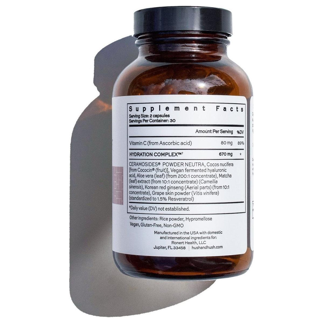 Hush & Hush SkinCapsule HYDRATE+ 60 Capsules Daily Hydrating Supplement for Glowing Youthful Skin