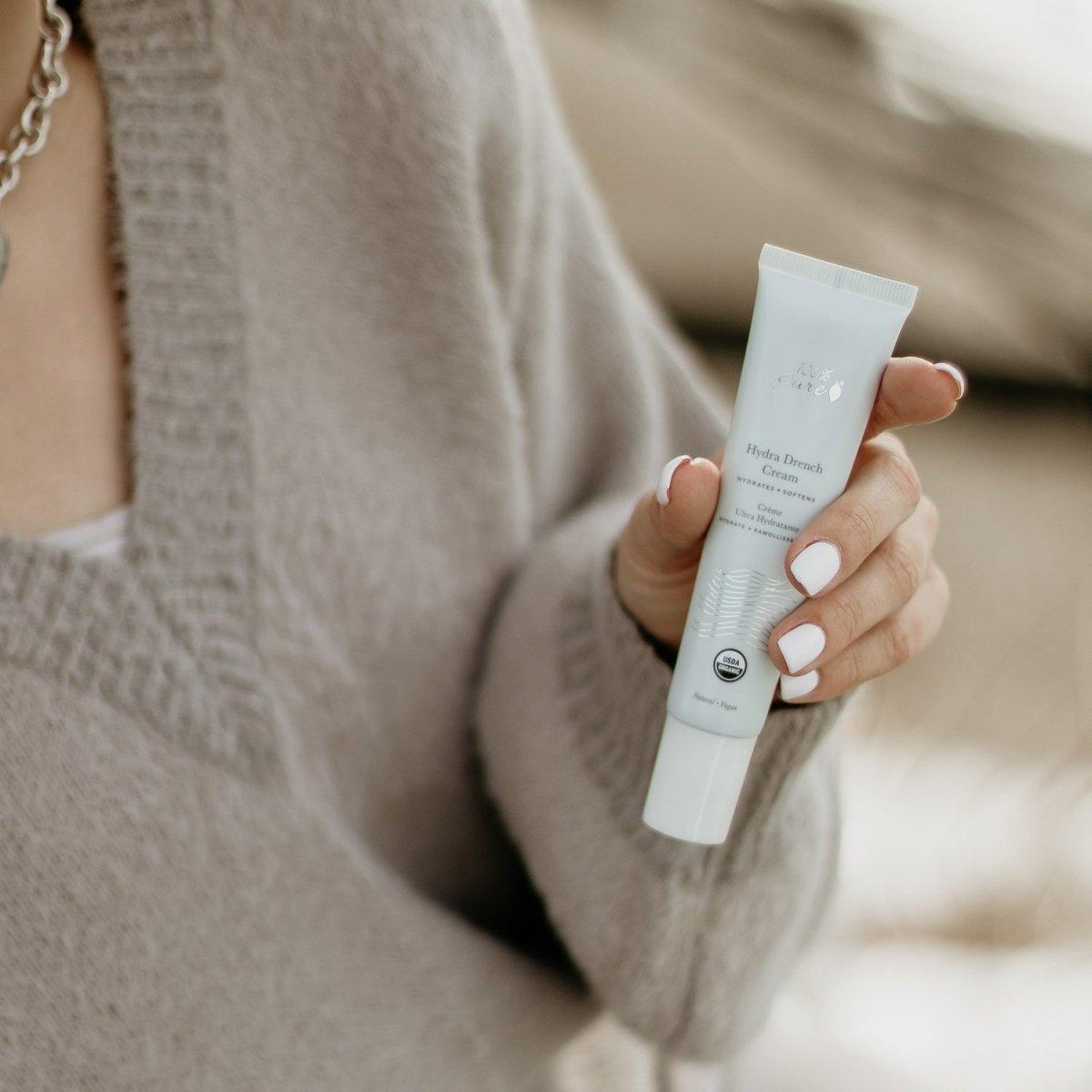 100% PURE Hydra Drench Cream - 50ml | Lightweight Chia Seed Moisturiser for Deep Hydration