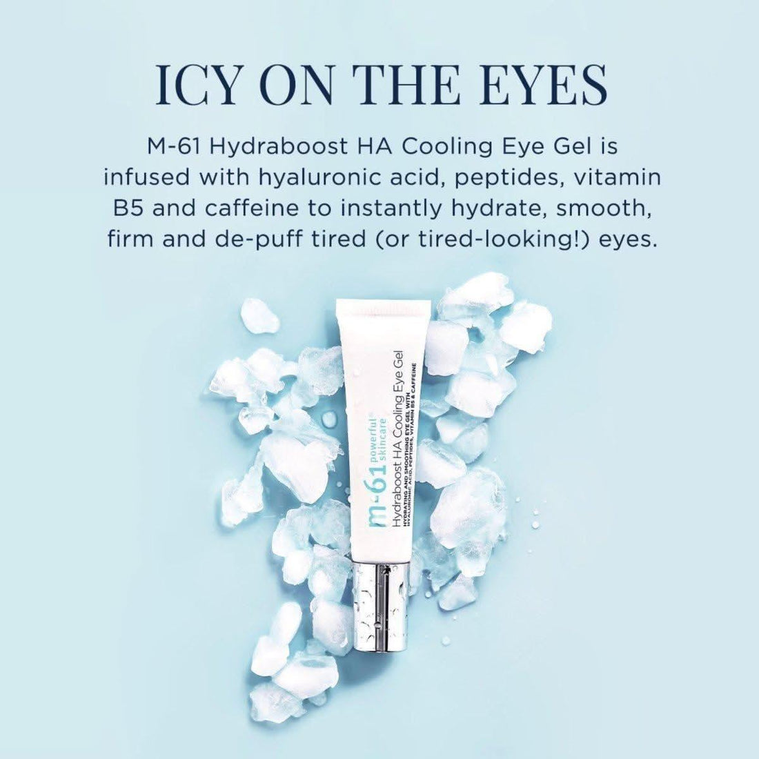 M-61 Hydraboost HA Cooling Eye Gel 15ml | De-Puffing Eye Gel with Hyaluronic Acid, Peptides &amp; Caffeine