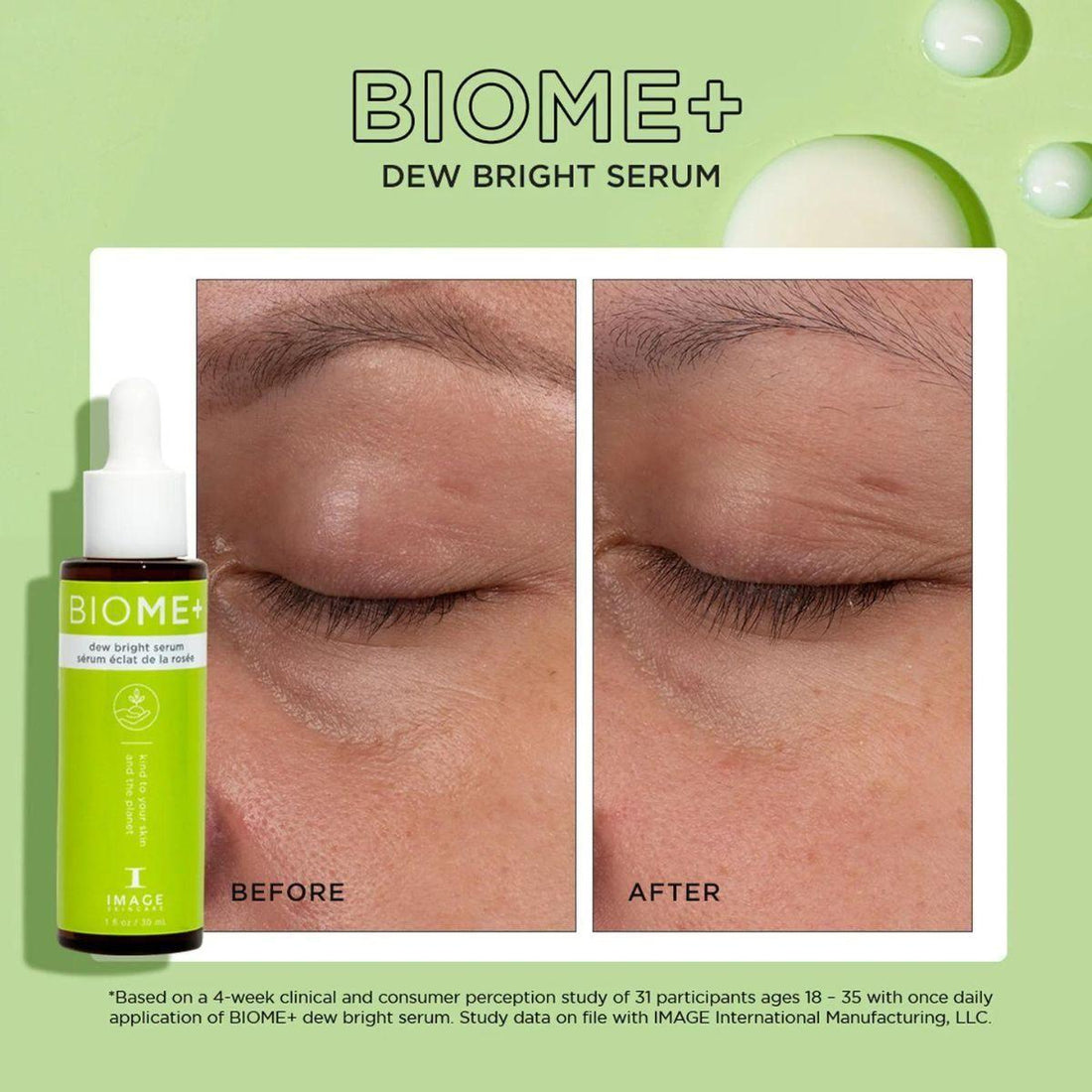 IMAGE Skincare BIOME+ Dew Bright Serum Hydrating Oil Serum for Radiance & Moisture Balance