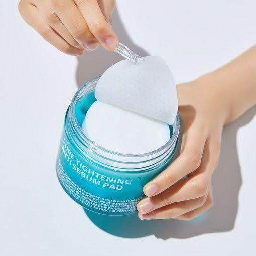 isoi Pore Tightening Anti Sebum Pad 60 Count (170g) | Exfoliating & Oil Control for Radiant Skin