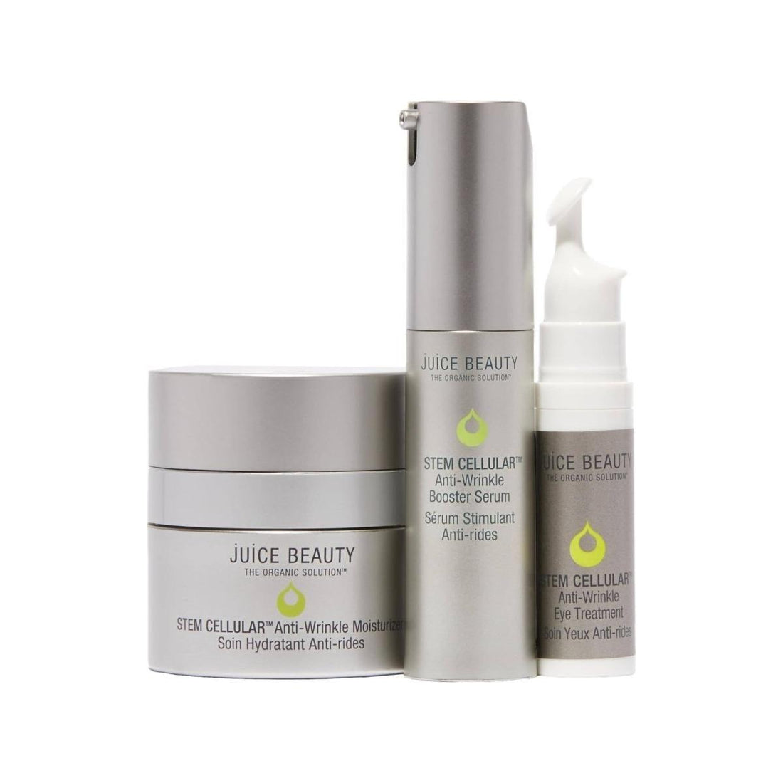 Juice Beauty STEM CELLULAR Anti-Wrinkle Solutions Kit | 3-Piece Vegan Age-Defying Skincare Set Juice Beauty