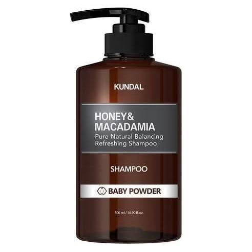 KUNDAL HONEY & MACADAMIA Natural Shampoo (Baby Powder) 500ml | Sulfate-Free, Kid-Safe, & Hydrating Shampoo KUNDAL