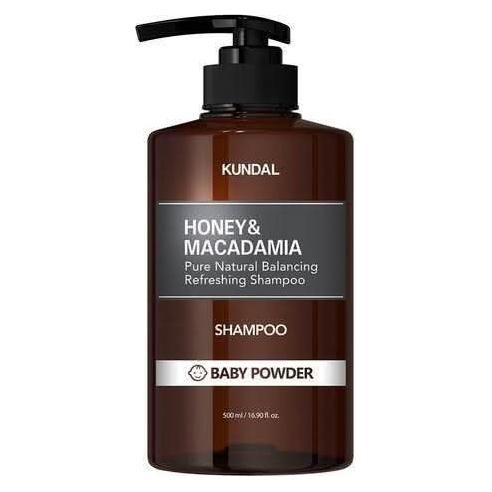 KUNDAL HONEY & MACADAMIA Natural Shampoo (Baby Powder) 500ml | Sulfate-Free, Kid-Safe, & Hydrating Shampoo KUNDAL