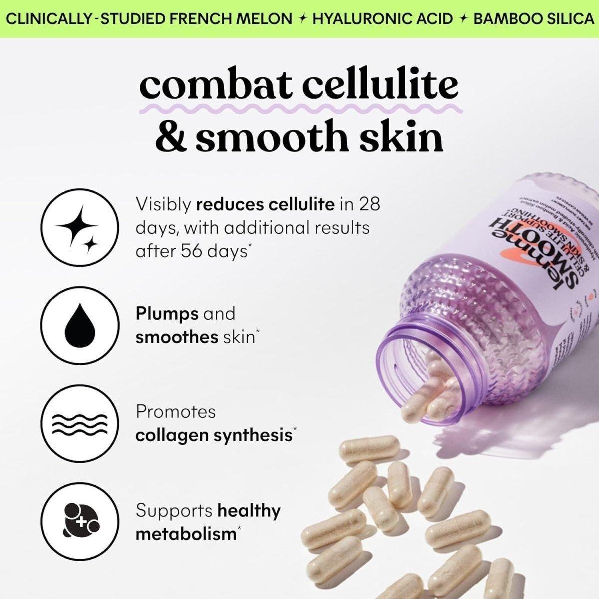 Lemme Smooth Cellulite Support Capsules 30 Count Daily Supplement for Smoother, Firmer Skin