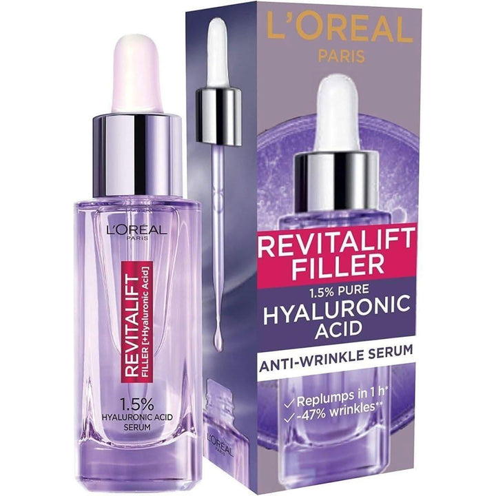 L'Oreal Paris Revitalift Filler Hyaluronic Acid Serum c50ml | Anti-Wrinkle & Hydrating Dropper Serum